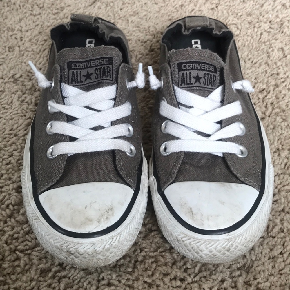 Gray slip on Converse All Stars